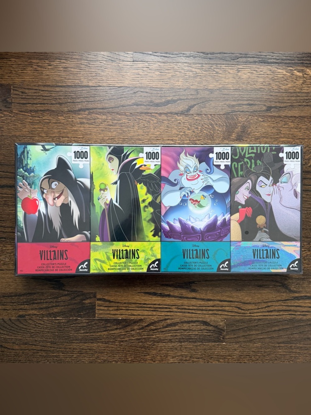 Disney Villains Collector’s Puzzle Set – 4 Pack (1000 Pieces Each) | NIB